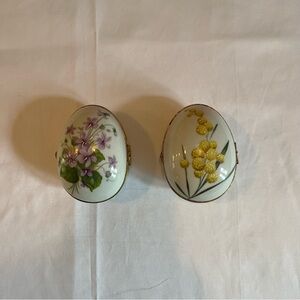 Fontanille Marraud F.M. Limoges France Yellow Flowers and Purple flowers